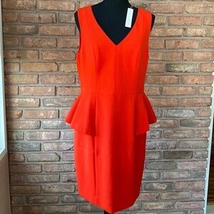 Trina Turk Peplum Red Dress Size 10 NWT